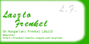 laszlo frenkel business card